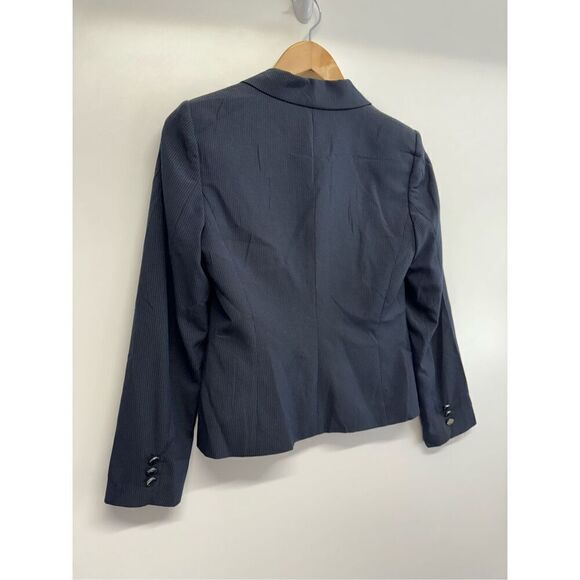Calvin Klein Blazer Size 4P Office Two Button in Navy Front Pocket - Picture 5 of 10